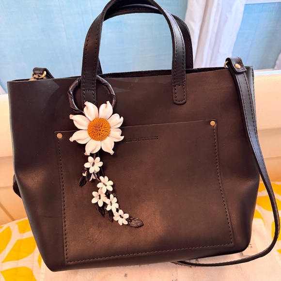 Leather Flower Purse Charm/Keychain - Picture 2 of 2